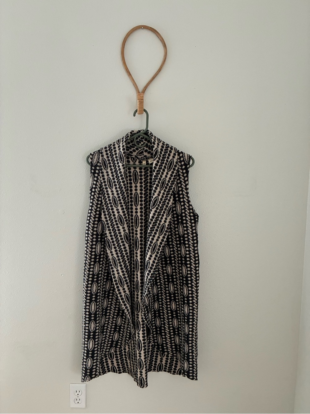 Moth for Anthropologie Geometric Draped Duster Sweater Vest
